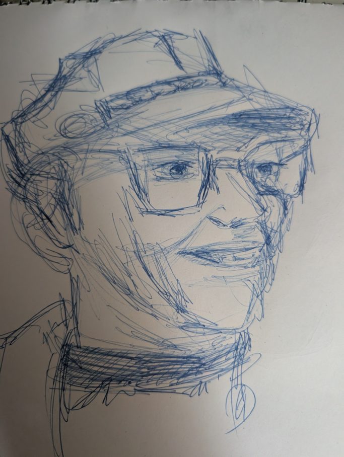self portrait ballpoint