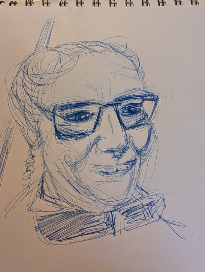 Ballpoint self portrait 1